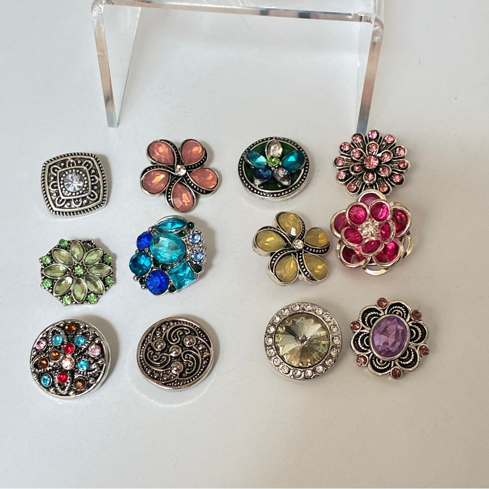 NEW 18mm Silvertone Ginger Snap Bracelet w/12 Snaps!💖 - Picture 3 of 10